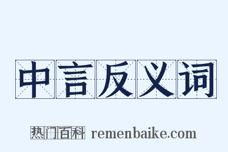 中言反义词是什么意思的图片